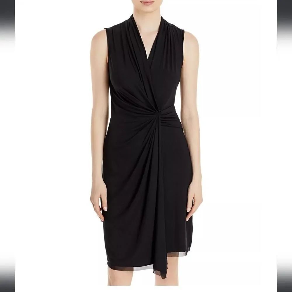 Kobi Halperin Sandra Draped Dress Black Size S New